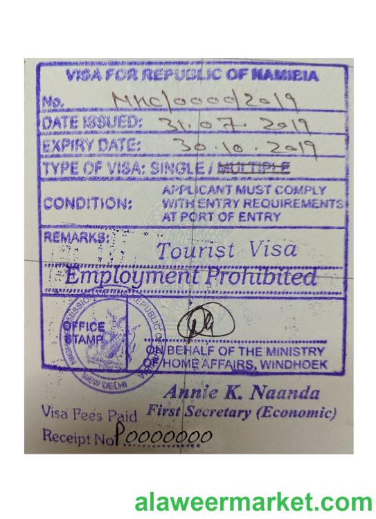NAMIBIA stamp visa